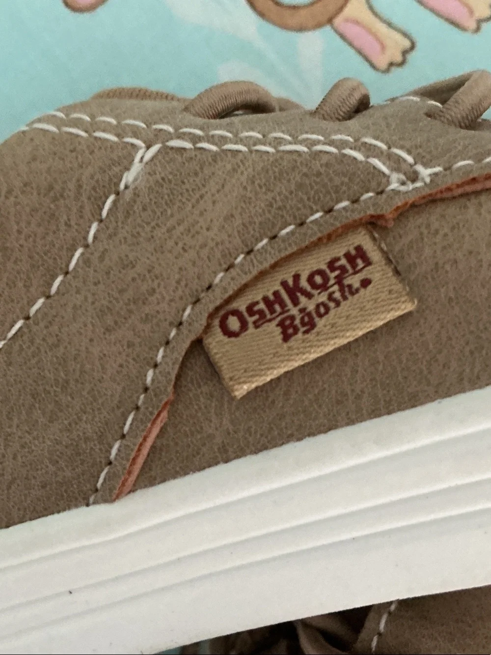 OshKosh B'gosh Toddler Tan Faux Suede Slip-On Sneakers